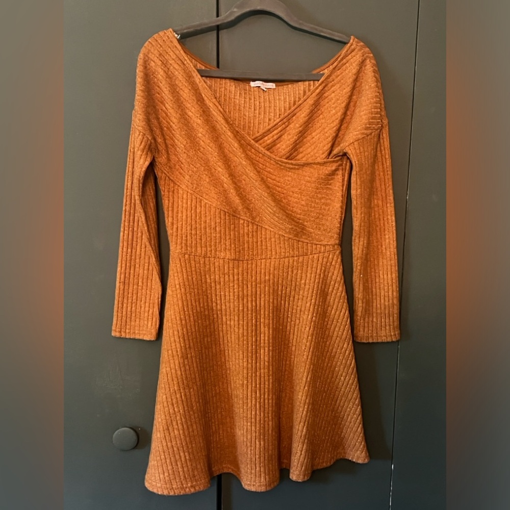 Bodycon Orange Charlotte Russe Dress Used slight defect